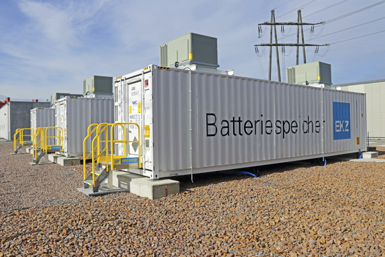 Der Batteriespeicher der EKZ spielt eine wichtige Rolle für die primäre Versorgungsstufe. Bild: EKZ